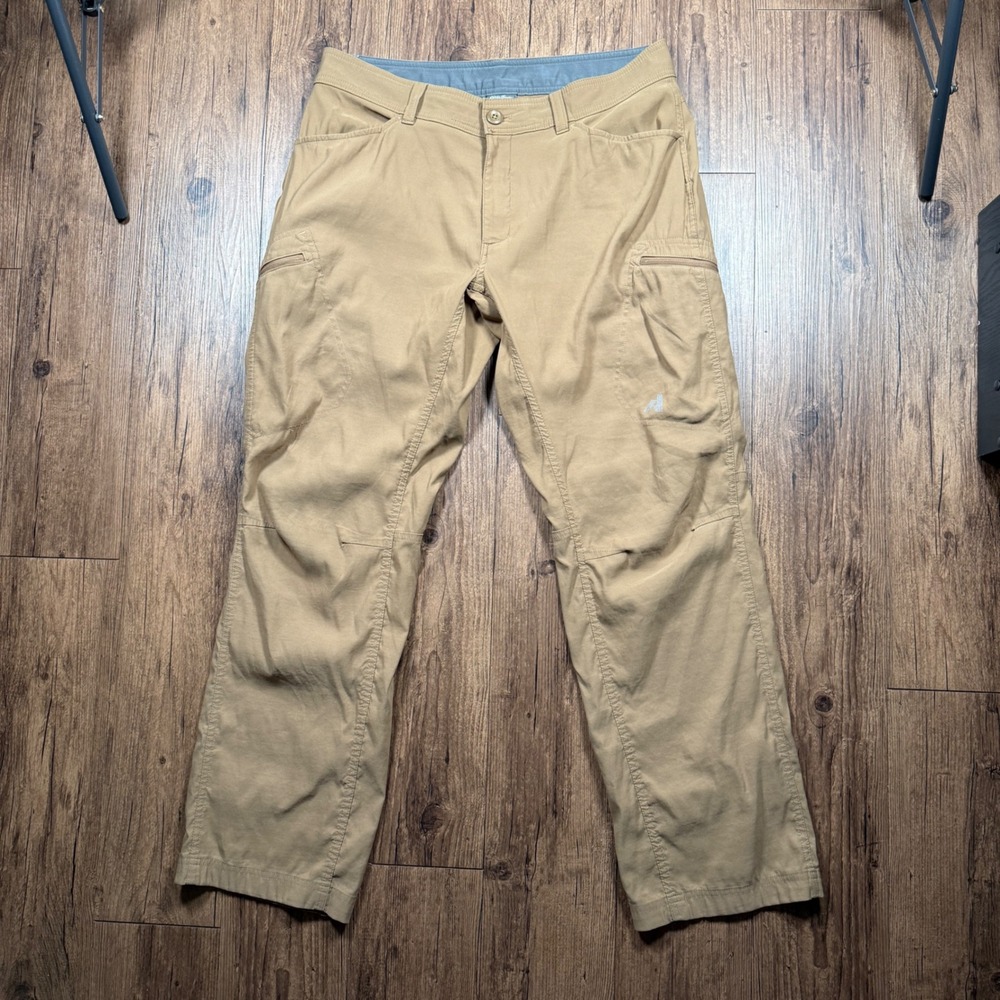 Eddie Bauer First‎ Ascent Guide Pro Pants Mens 35x31 Khaki Tan Hiking Stretch